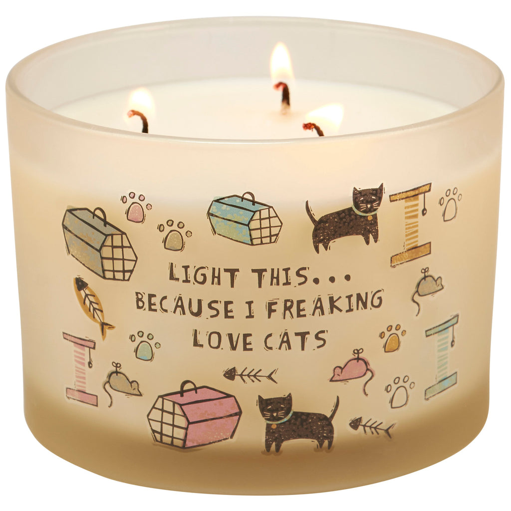 Freaking Love Cats Candle