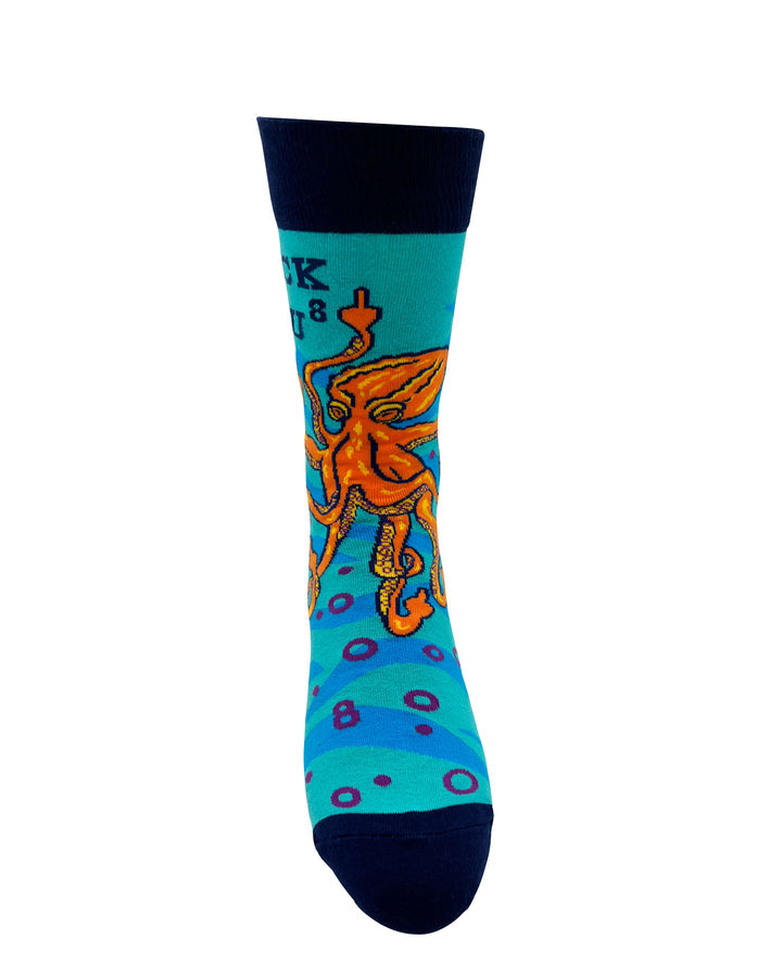 F**k You To The Eight - Men's Novelty Crew Socks