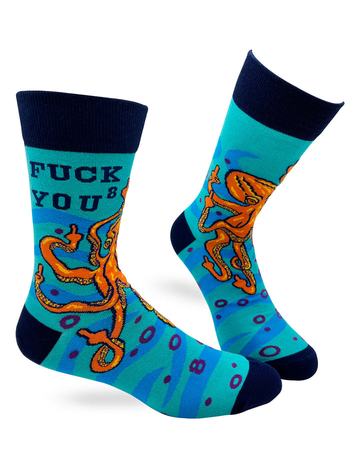 F**k You To The Eight - Men's Novelty Crew Socks