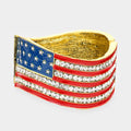Gold USA hinged bracelet