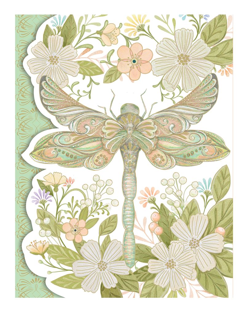 Green Dragonfly Note Pad with Pen
