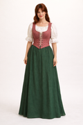Green & Tan Wench Dress Costume Rental