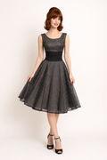 Grey Eyelet 1950s Vintage Dress, Women's Costume Rental