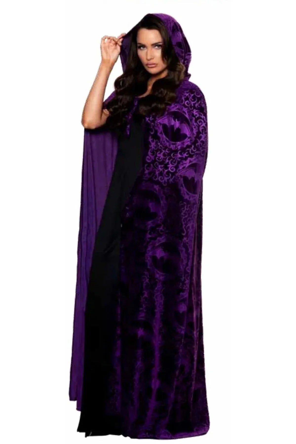 Hooded Vampire Cape - Purple