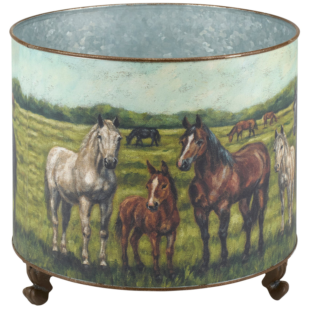 Horse Family Planter empty front image