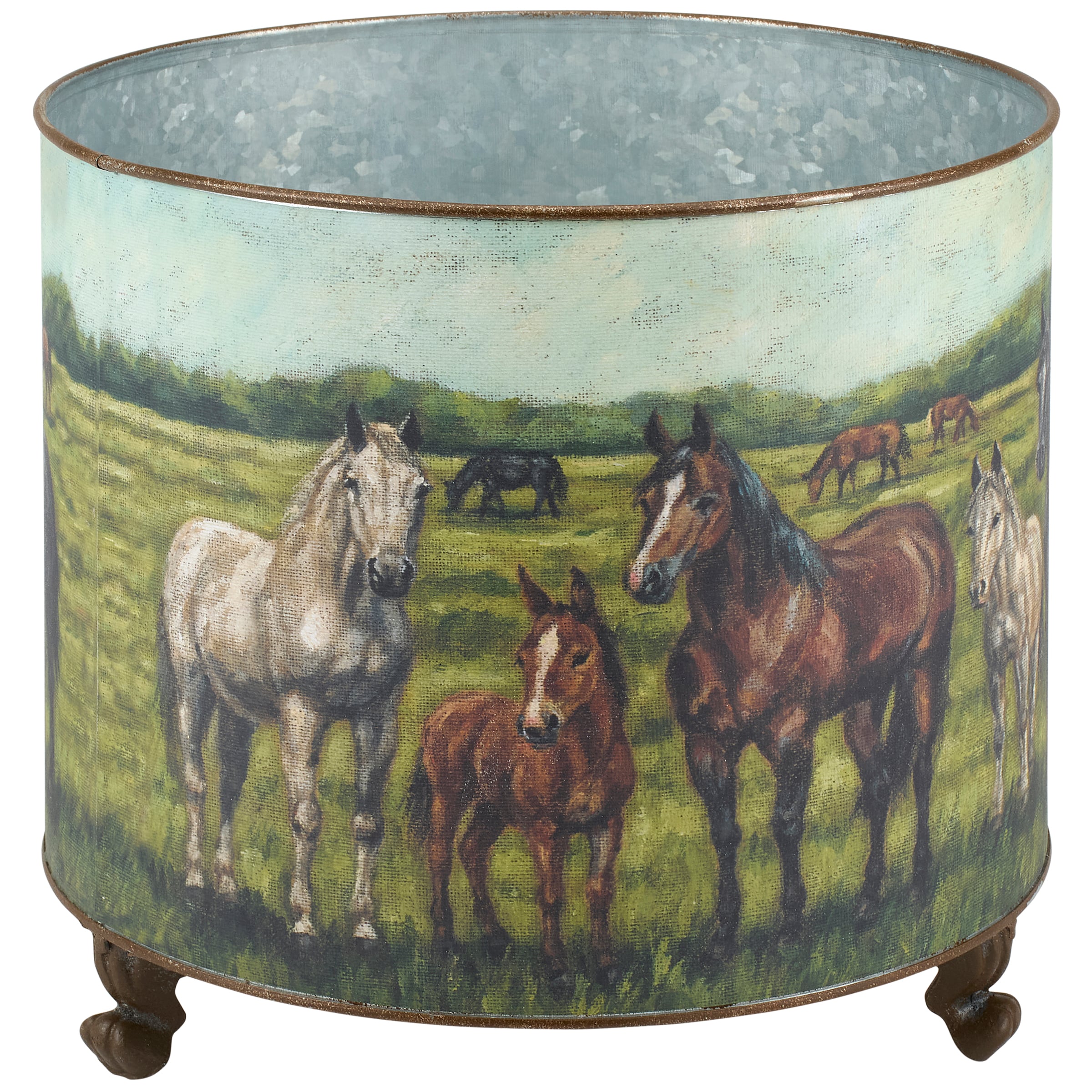 Horse Family Planter empty front image