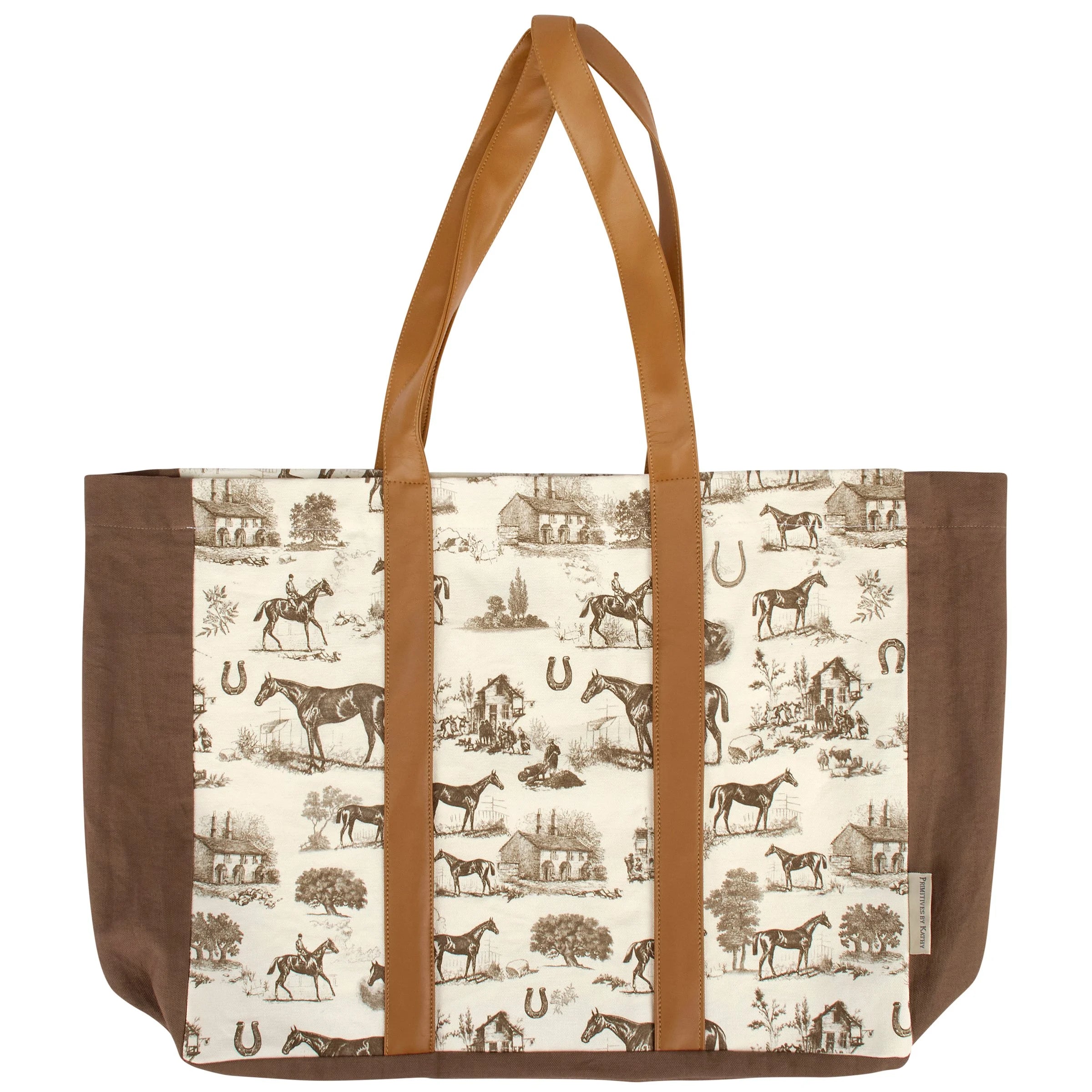Horse Toile Tote Bag