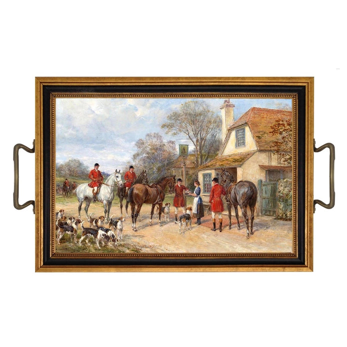 Hunters at the Inn Decorative Tray