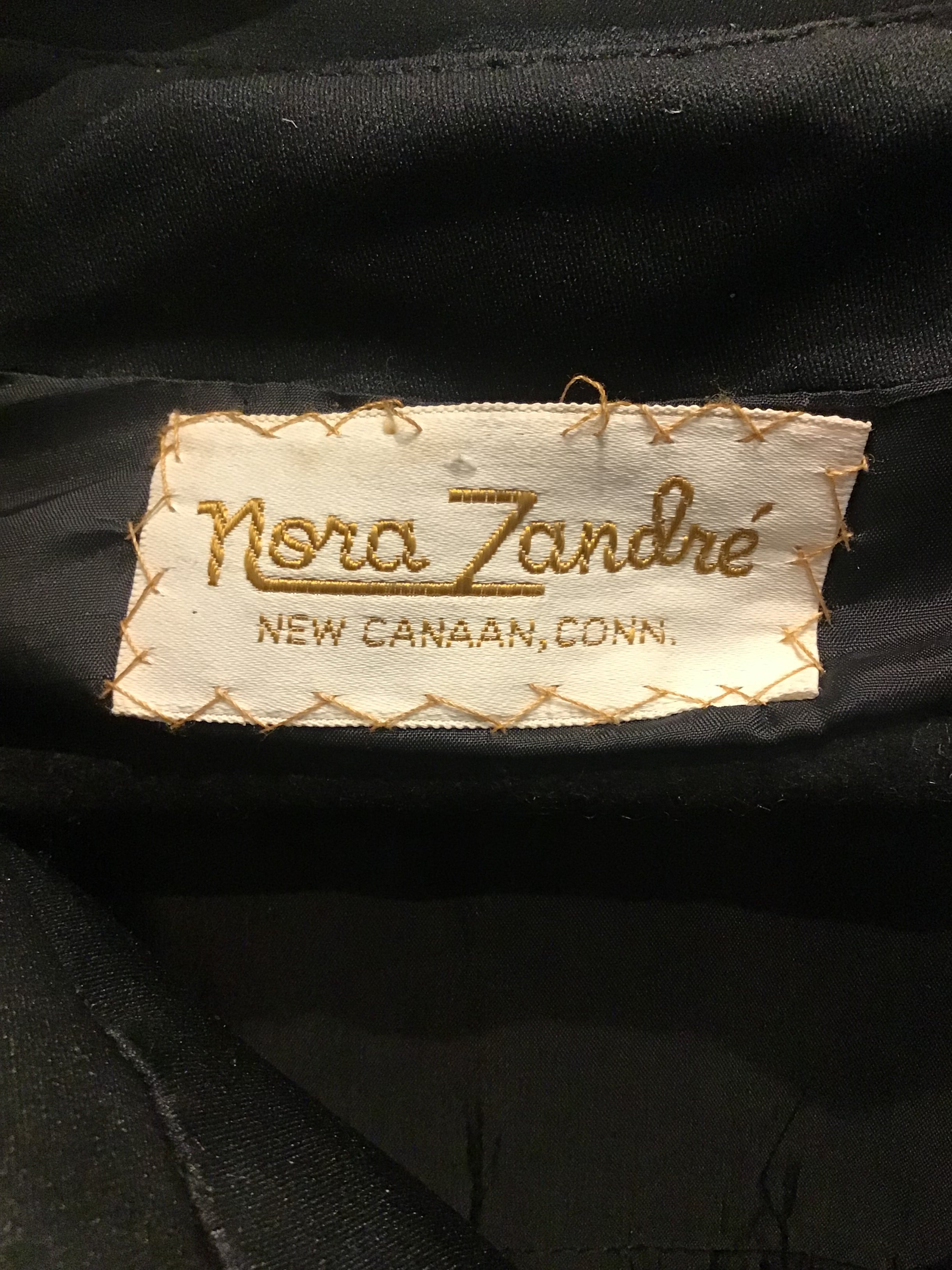 1960’s Black Silk Nora Zandré Cape up to Size 10