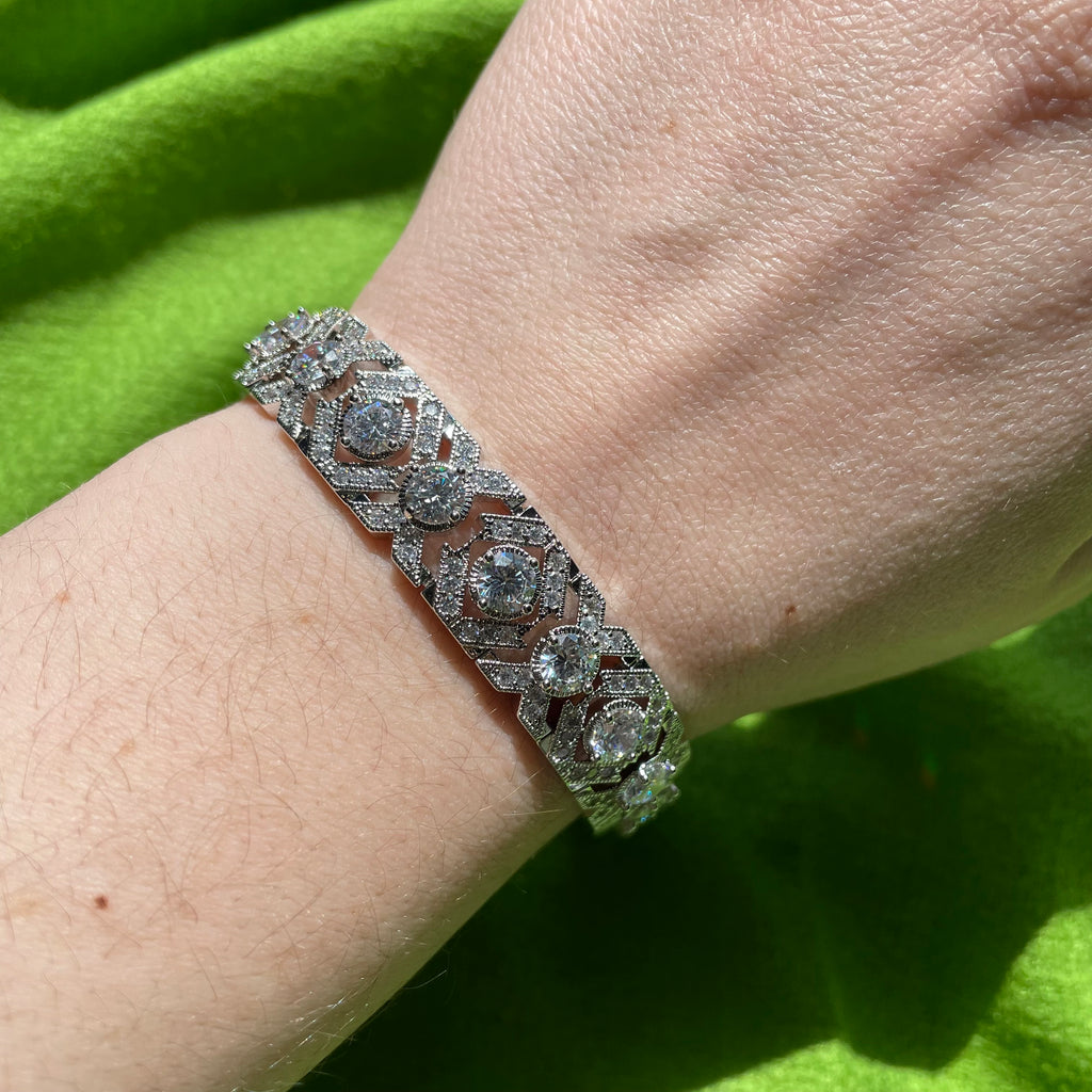art deco cz bracelet 