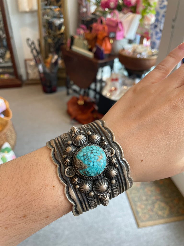 Sterling and Turquoise Navajo Cuff Bracelet