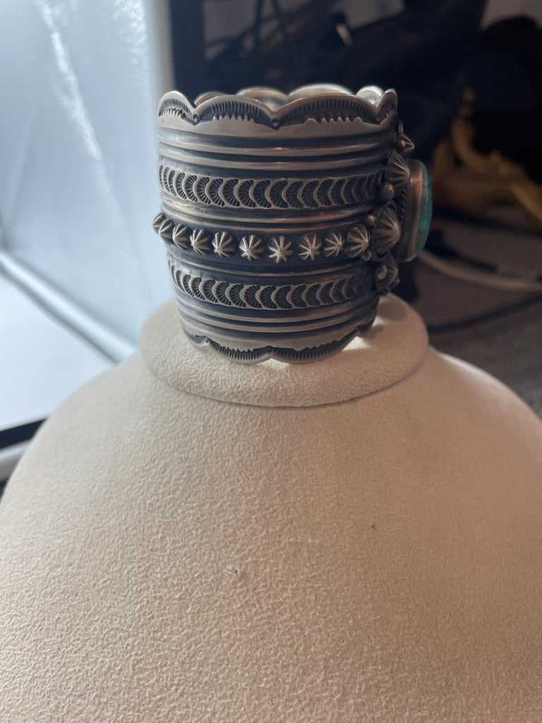 Sterling and Turquoise Navajo Cuff Bracelet