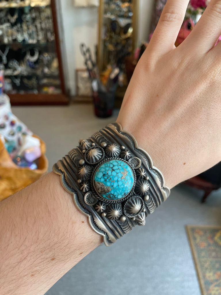 Sterling and Turquoise Navajo Cuff Bracelet