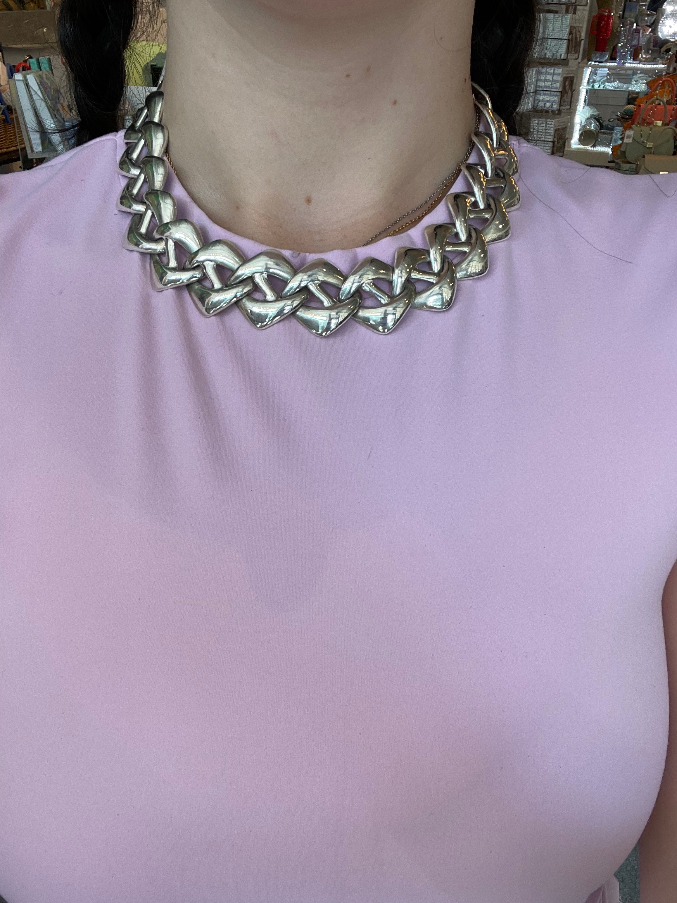 1980s vintage mexican sterling necklace 