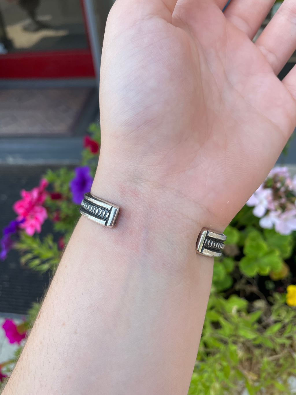 Sterling Turquoise 70s Navajo Bracelet