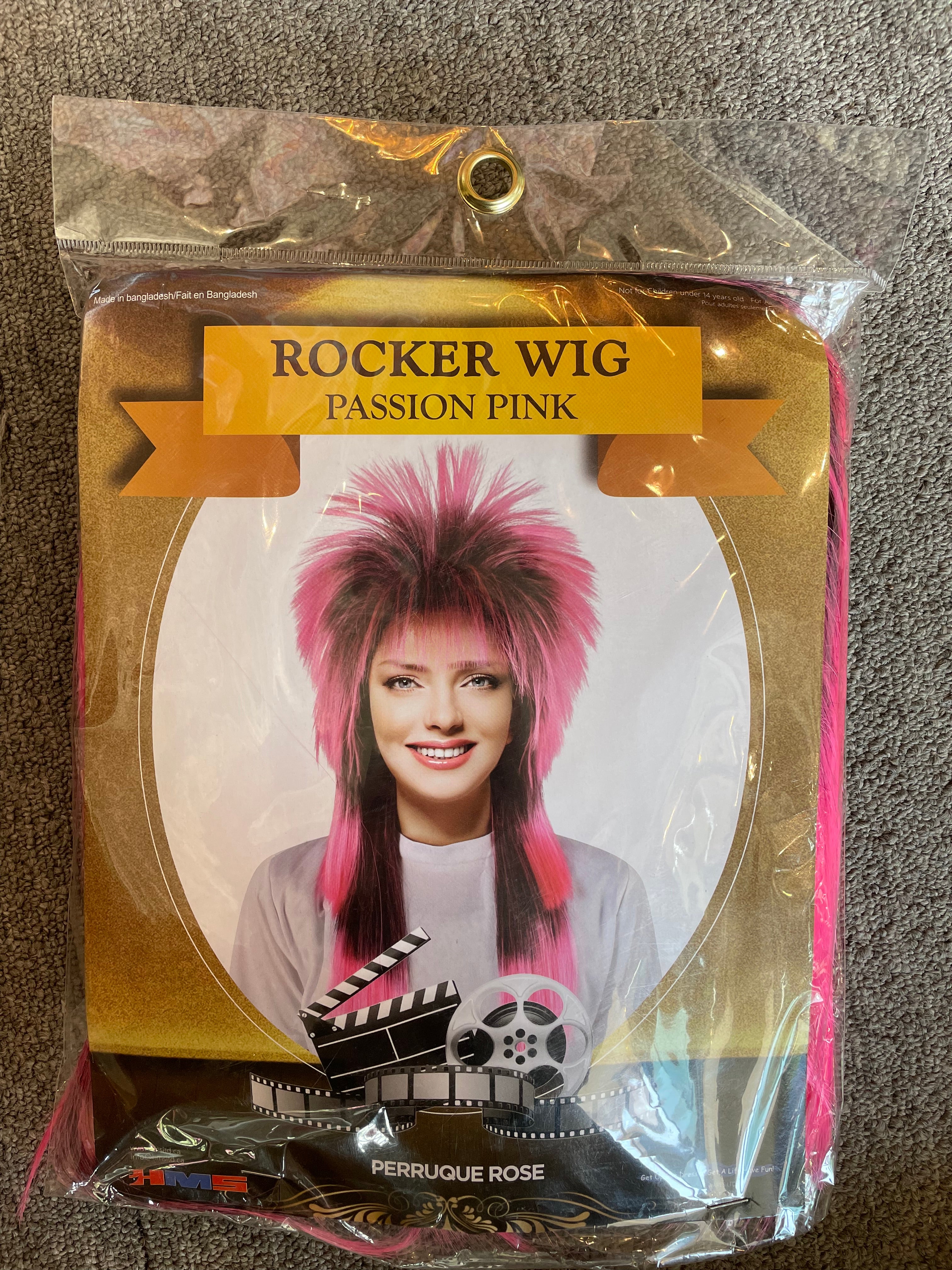 Pink Passion Rocker Wig
