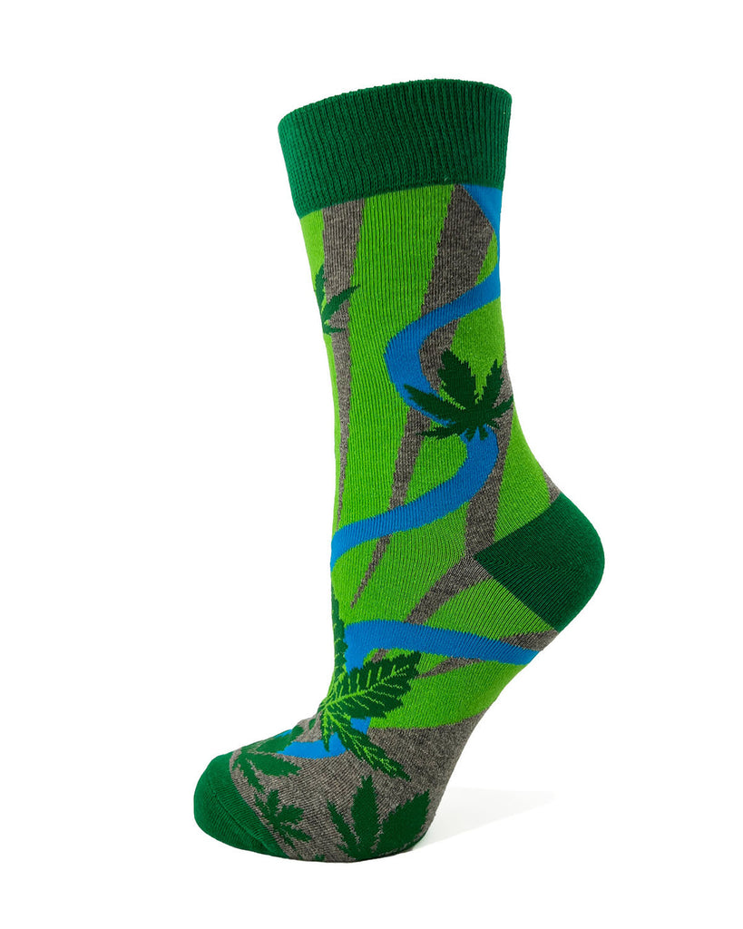 "I'm a Little High Maintenance" Funny - Women's Novelty Crew Socks  Featuring Cannabis Leaves
