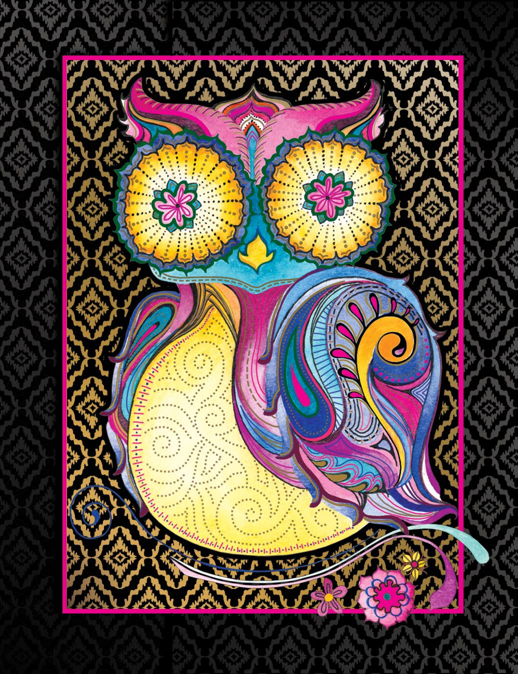 Fancy Owl Note Pad with Pen