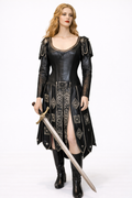 Joan of Arc Vintage Genuine Black Soft Leather Costume Rental