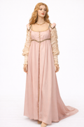 Juliette Pink Silk Chiffon Gown Costume Rental
