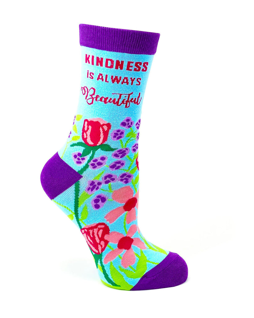 Kindness is Always Beautiful - Women's Novelty Crew Socks