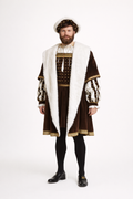 King Henry Brown & Gold Velvet, Men's Costume Rental