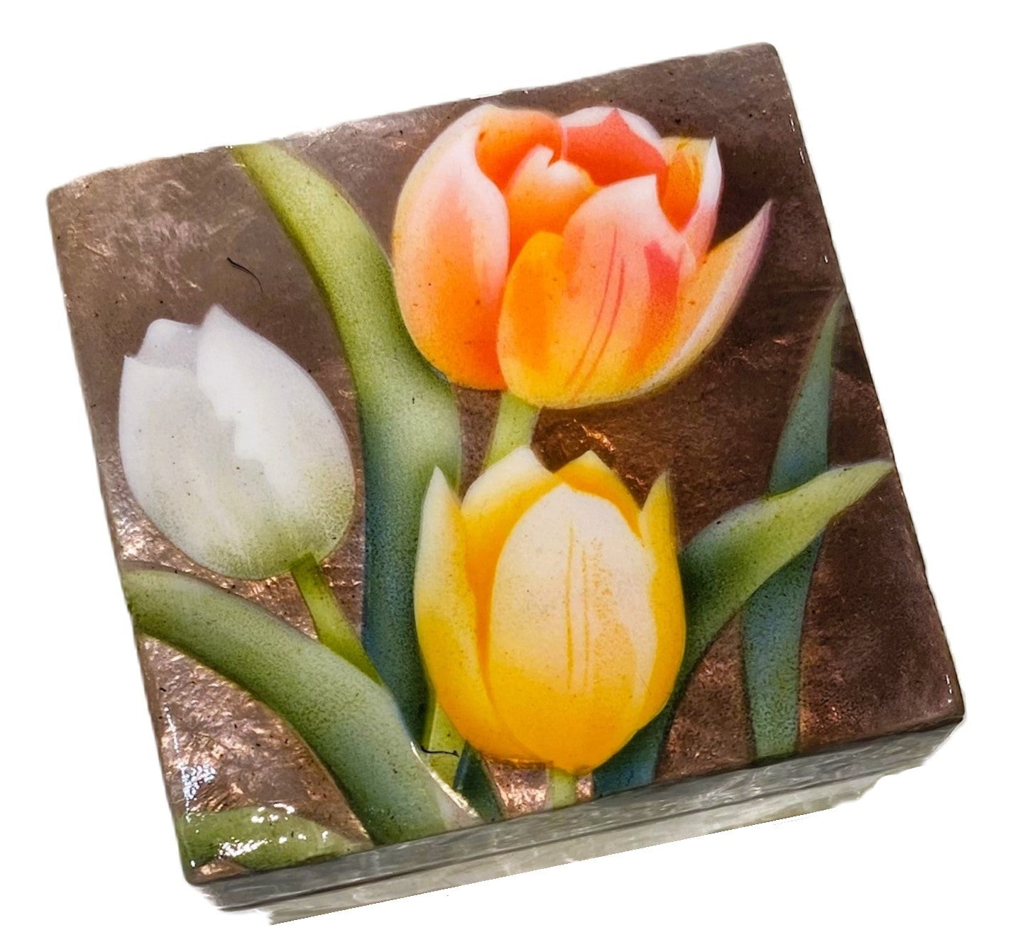 Tulip capiz box