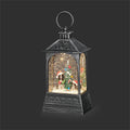 8"H LIGHTED SWIRL DOG LANTERN WITH CHRISTMAS TREE