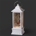 11"H Lighted Swirl Lantern Cardinal on Branch