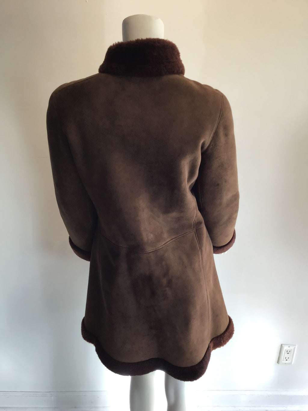 Late 1960s Pierre Cardin Brown Suede Coat Size 6