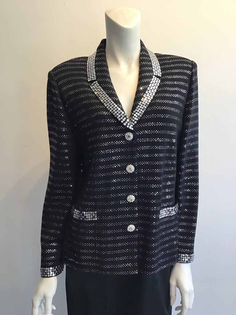 RHINESTONE EMBELLISHED ST JOHN VINTAGE 80S JACKET