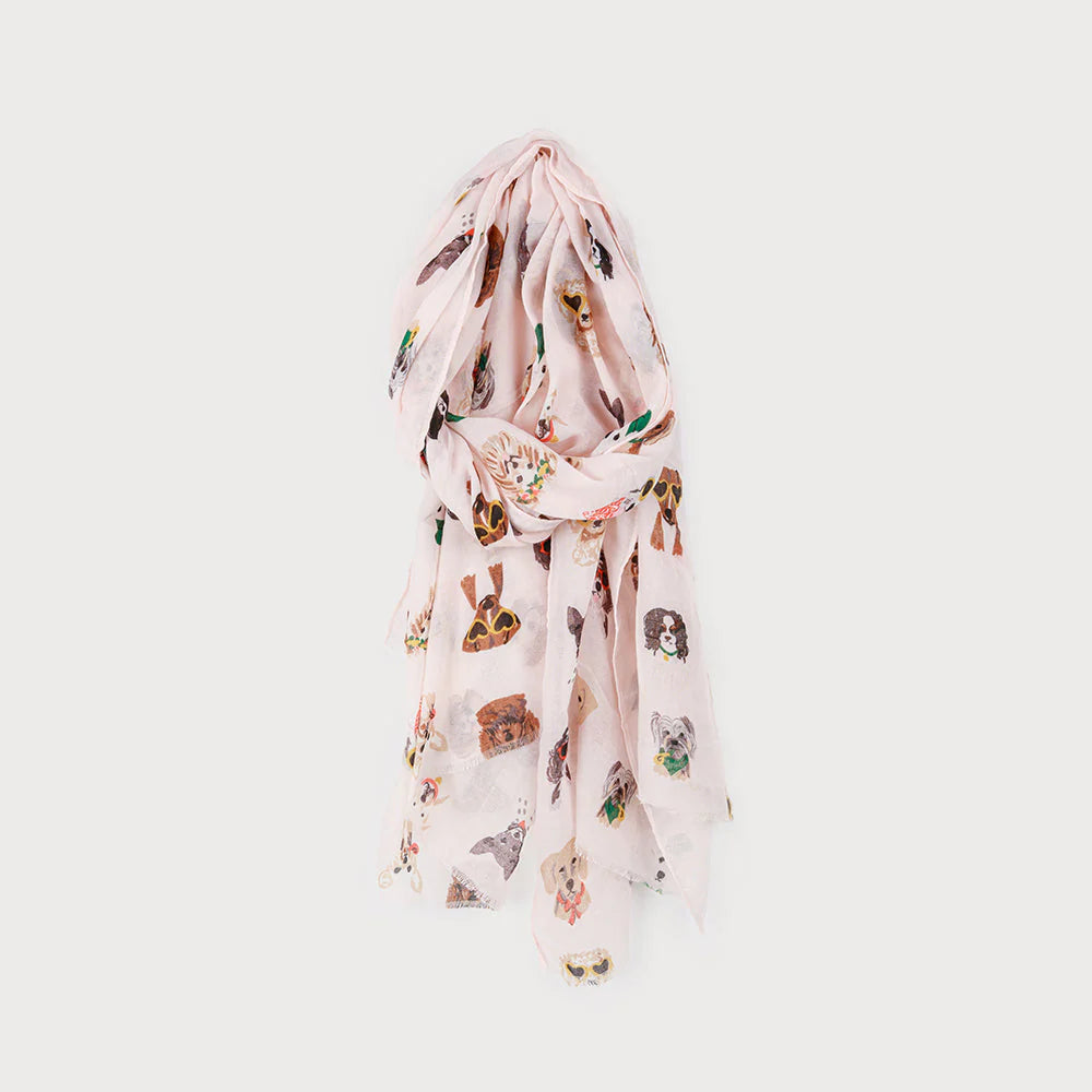 Scarf with dog pattern 