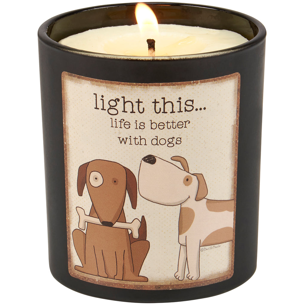 Light This Life is Better With Dogs Candle