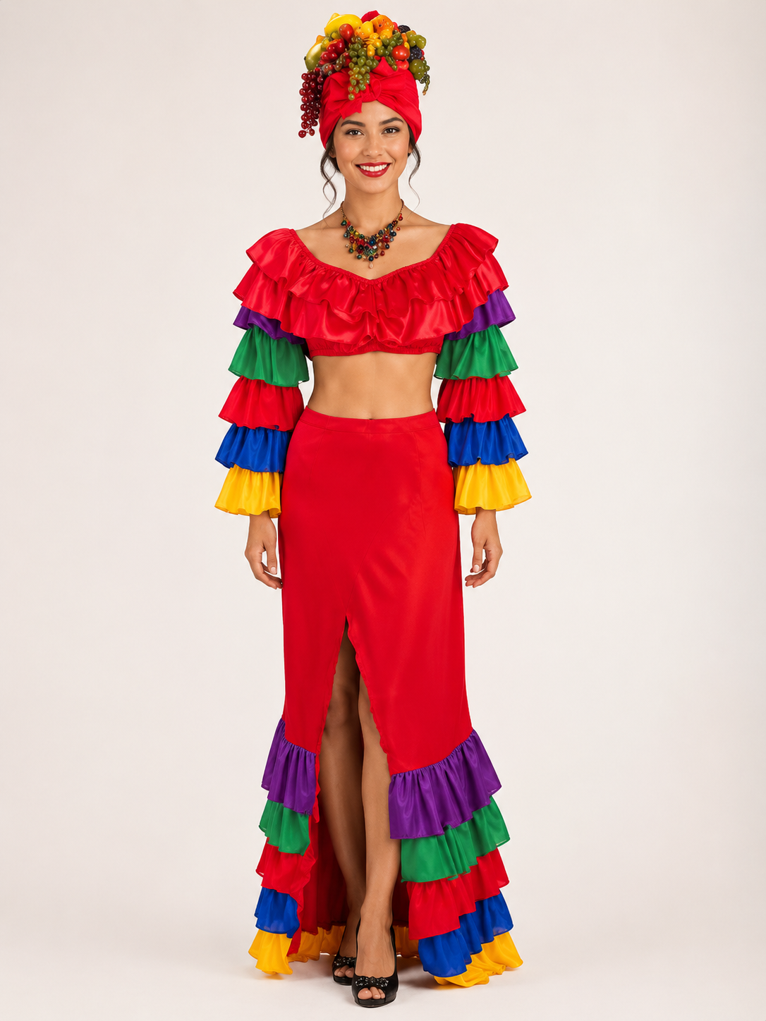 Long Carmen Miranda Red Costume Rental