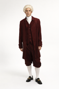 Maroon Colonial Suit, 18th Century Men's Costume Rental