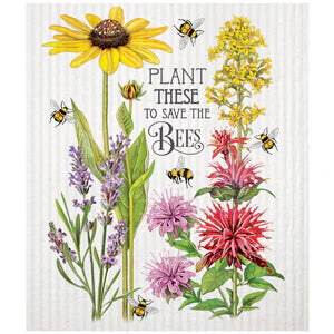Mary Lake Thompson Bee Flower Sponge Cloth