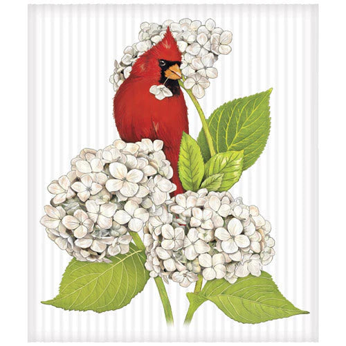 Mary Lake Thompson Cardinal Hydrangea Sponge Cloth