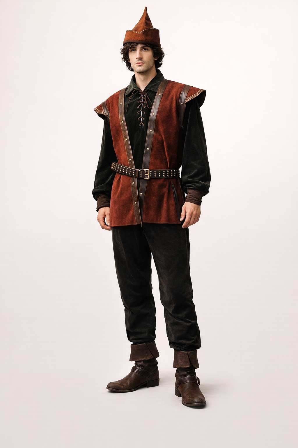 Medieval Green & Brown, Men's Costume Rental