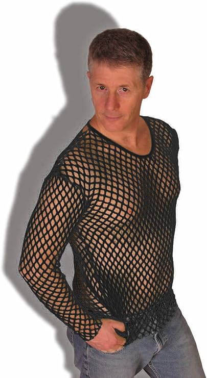 Men's 80's Fishnet Shirt black