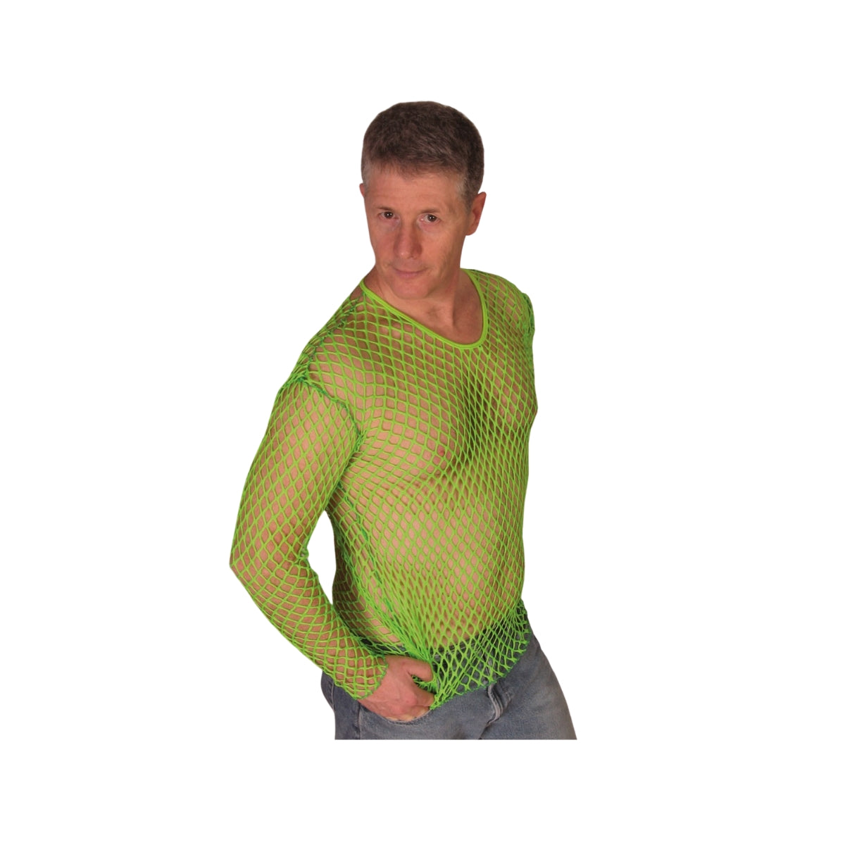 Men's 80's Fishnet Shirt green