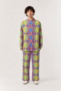 Multicolor Geometric Nehru Suit 1960’s Men’s Costume Rental | Retro Psychedelic Outfit