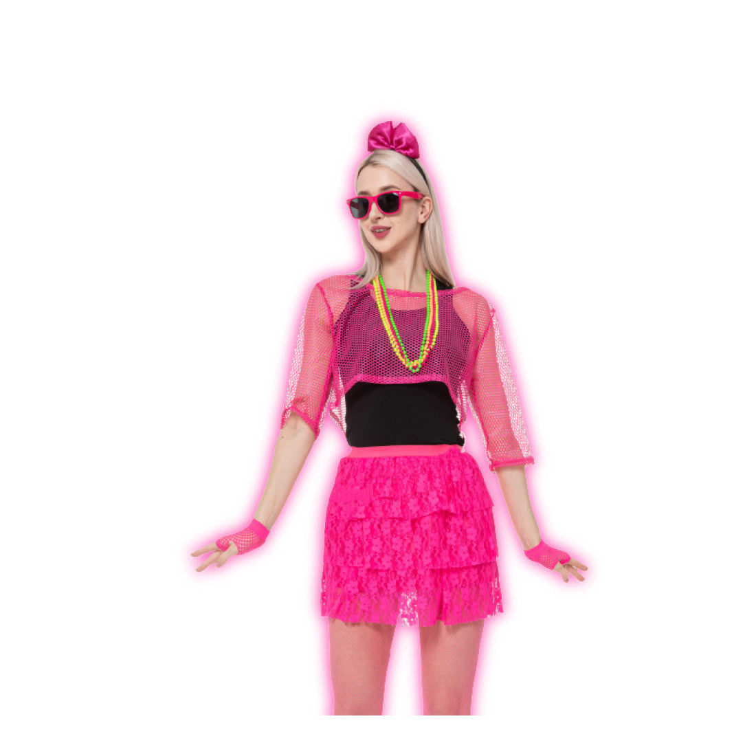 Neon Pink Dress Up Kit dressed