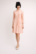 Peach Pink 2 Pc Dress & Jacket Vintage Ensemble, 1960's Women's Costume Rental