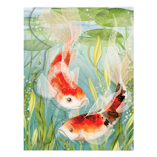 Pictura Koi NotePad with Pen with magnetic closure