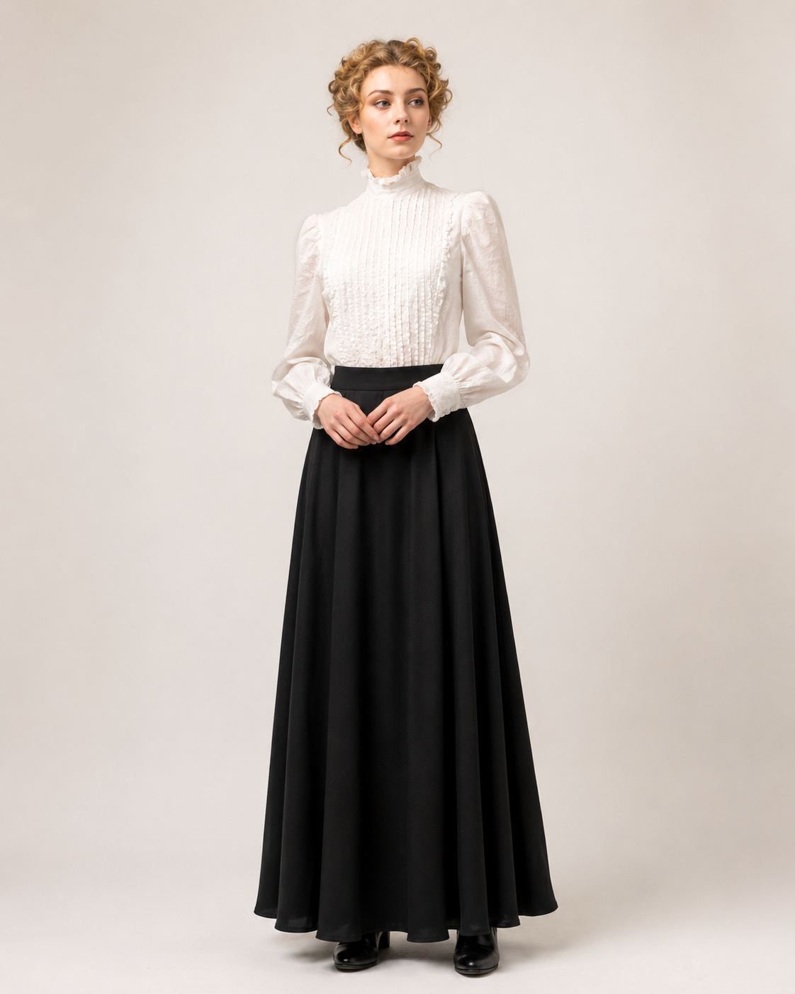 Pleated Victorian Blouse, Women's Costume Rental
