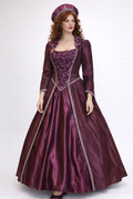 Plum Queen Elizabeth Renaissance Gown Costume Rental