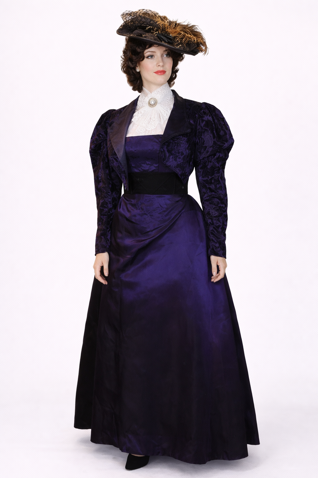 Purple Taffetta Victorian Gown, Women's Costume Rental
