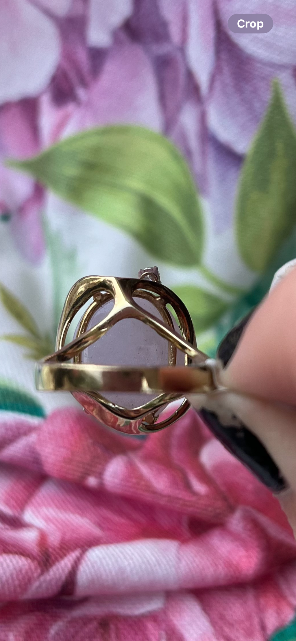 1960S VINTAGE LAVENDER JADE 14K RING