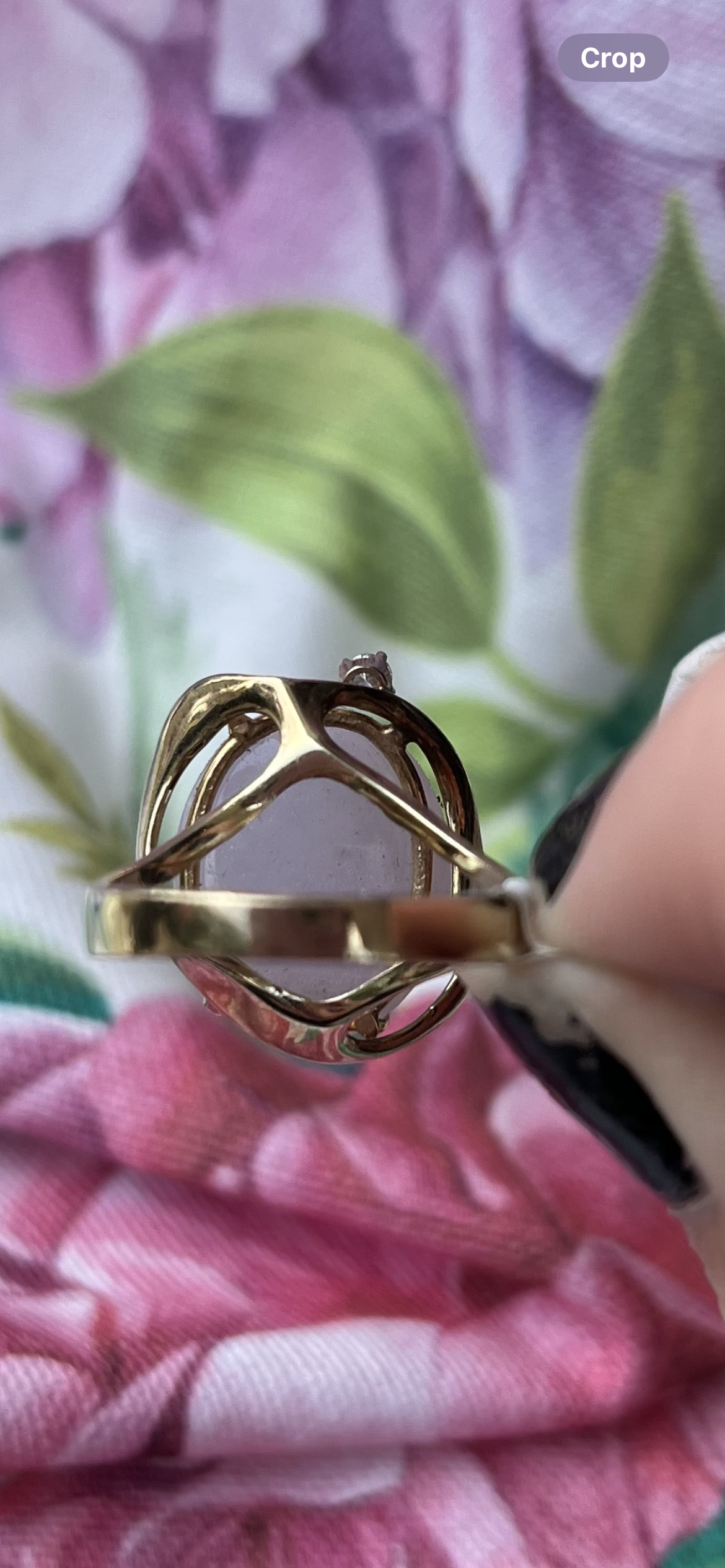 1960S VINTAGE LAVENDER JADE 14K RING