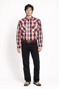 Red Plaid Cowboy Shirt, Wild West Men's Costume Rental